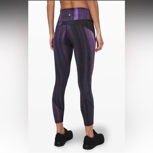 LULULEMON In Movement Tight 25" Spray Dye Everlux Lunar Purple Intergalactic